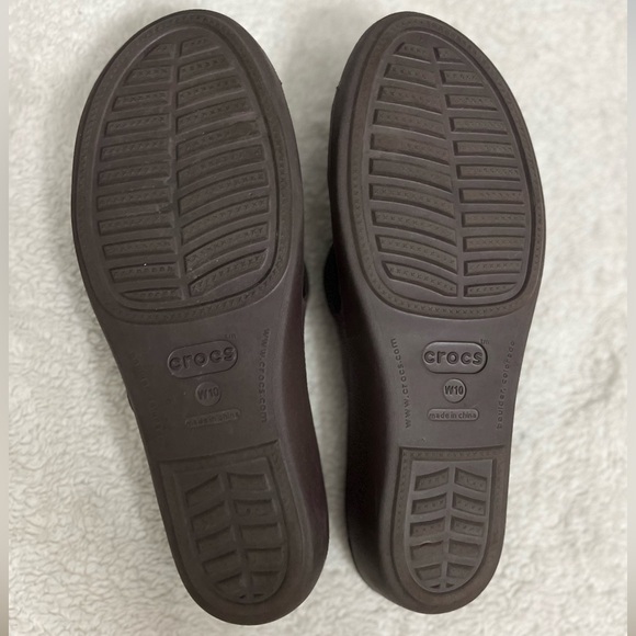 CROCS Patricia Brown Open Toe Sandals Size 10 - Picture 6 of 7